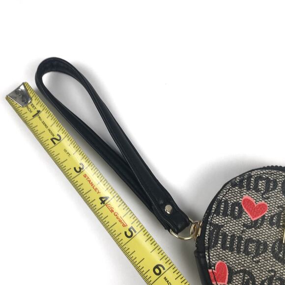 Juicy Couture Heart Shaped Monogram Zip Wristlet Wallet Accessories Accessory - Picture 13 of 15